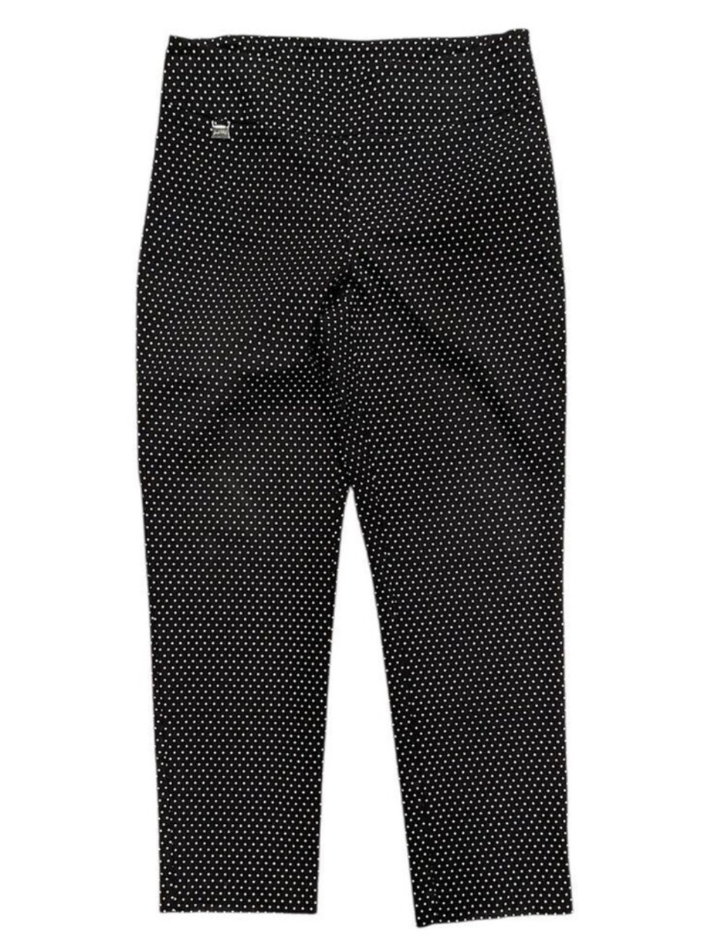 Joseph Ribkoff US 10 Black White Polka Dot Slim Ankle Pull-On Pants